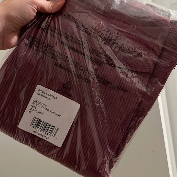 NWT Free People Santa Clara thermal mulberry - Picture 3 of 3